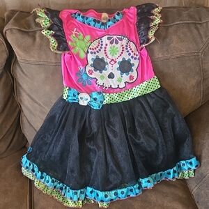Colorful Skull Kids Costume Size L(10/12)